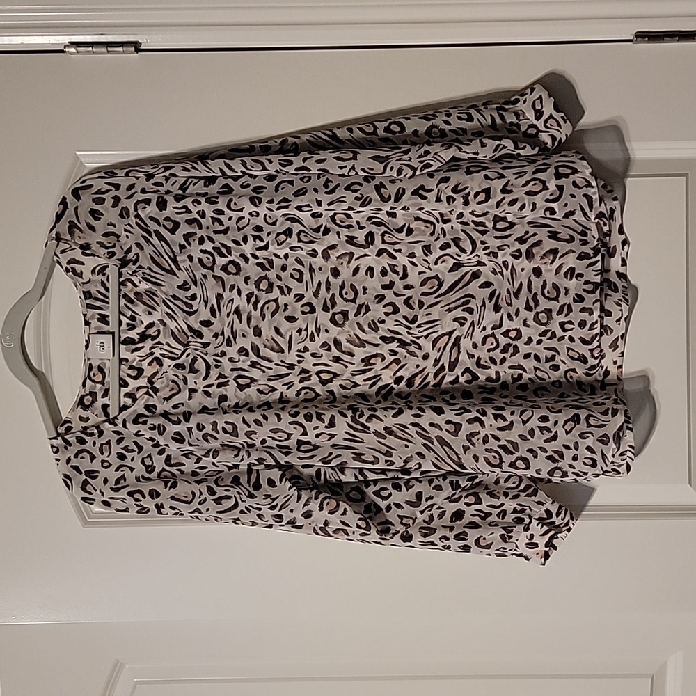 CAbi Glamor Print Leopard Blouse
